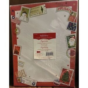 NEW  Christmas Santa  Letterhead Writing Printer Paper Holiday 12 Sheets‎ NIP